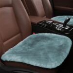 Sheepskin Faux Fur Car Seat Cushion, Grey