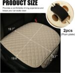 Breathable Car Seat Bottom Cover Pad, Beige - Image 2