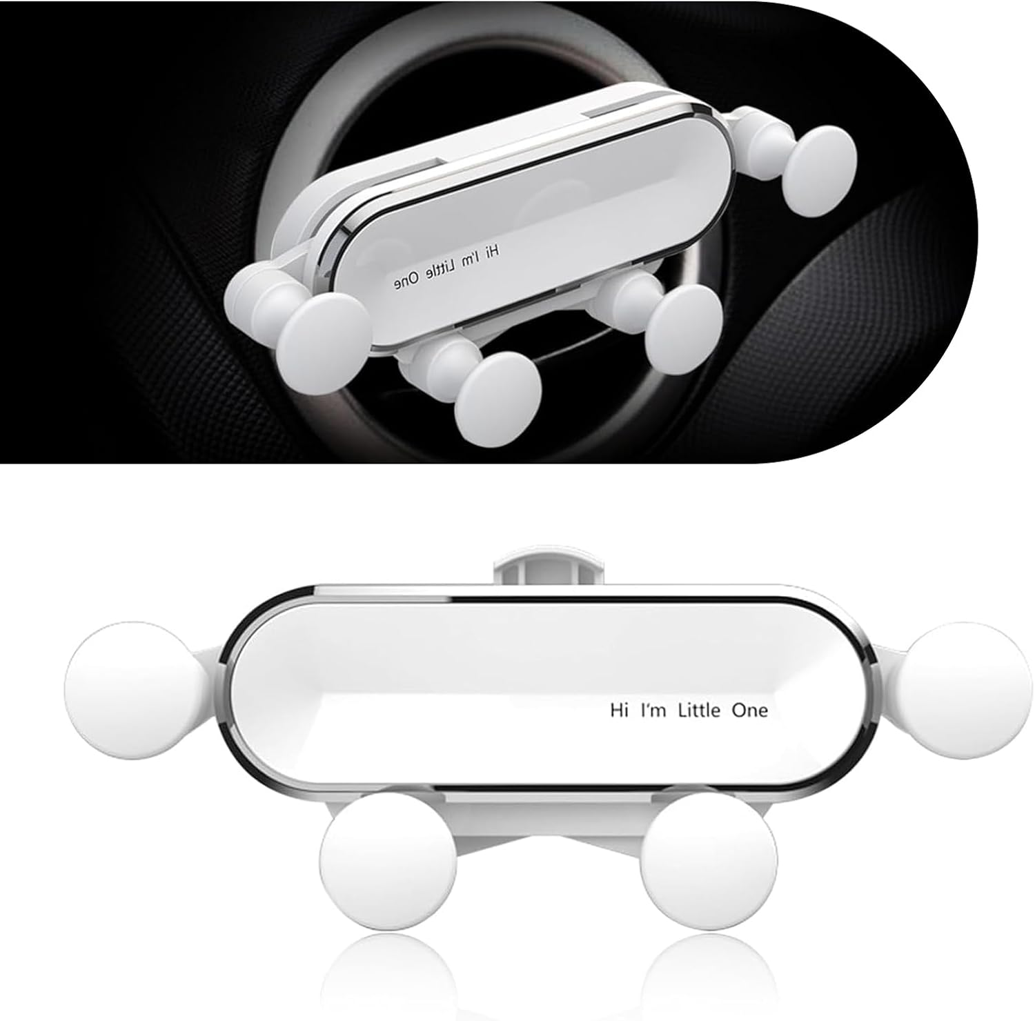 61Qps6T4dcL._AC_SL1500_.jpg Anti-Shake Car Air Vent Phone Holder, Adjustable Angle - Image 1