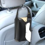 Headrest Hanging Car Tissue Box Cover, Black