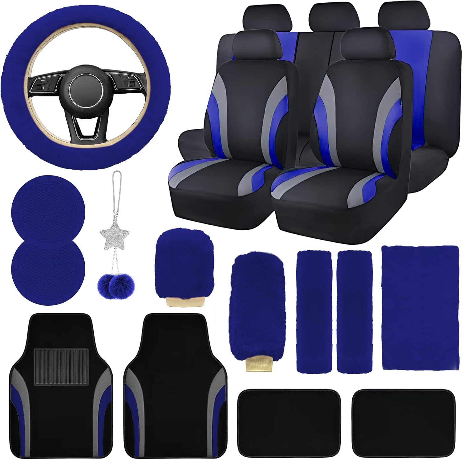 71AJaaK-NtL._AC_SL1500_.jpg 21-Piece Car Interior Accessories Set with Covers - Image 1