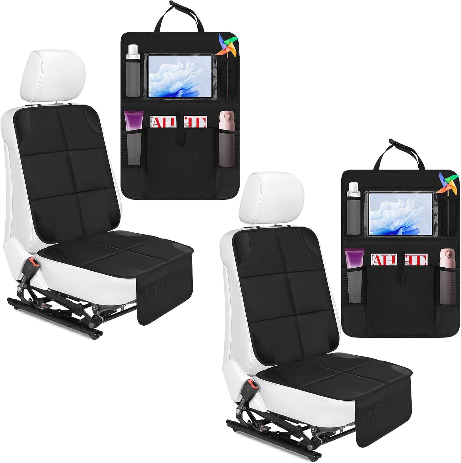 71kCtpNAbdL._AC_SL1500_.jpg 4-Piece Car Seat Protector and Organizer Set - Image 1