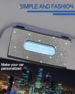 Sun Visor Car Tissue Box Holder, Black - Image 2