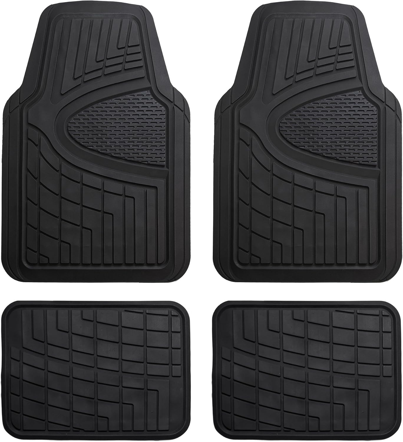 81DA90UdMqL._AC_SL1500_.jpg Heavy Duty Rubber Car Floor Mats, Anti-Slip - Image 1