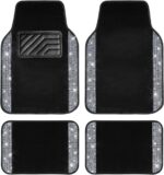 Sparkling Crystal Car Floor Mats, Waterproof Heel Pad