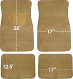 4-Piece Car Floor Mat Set with Heel Pad - Image 2