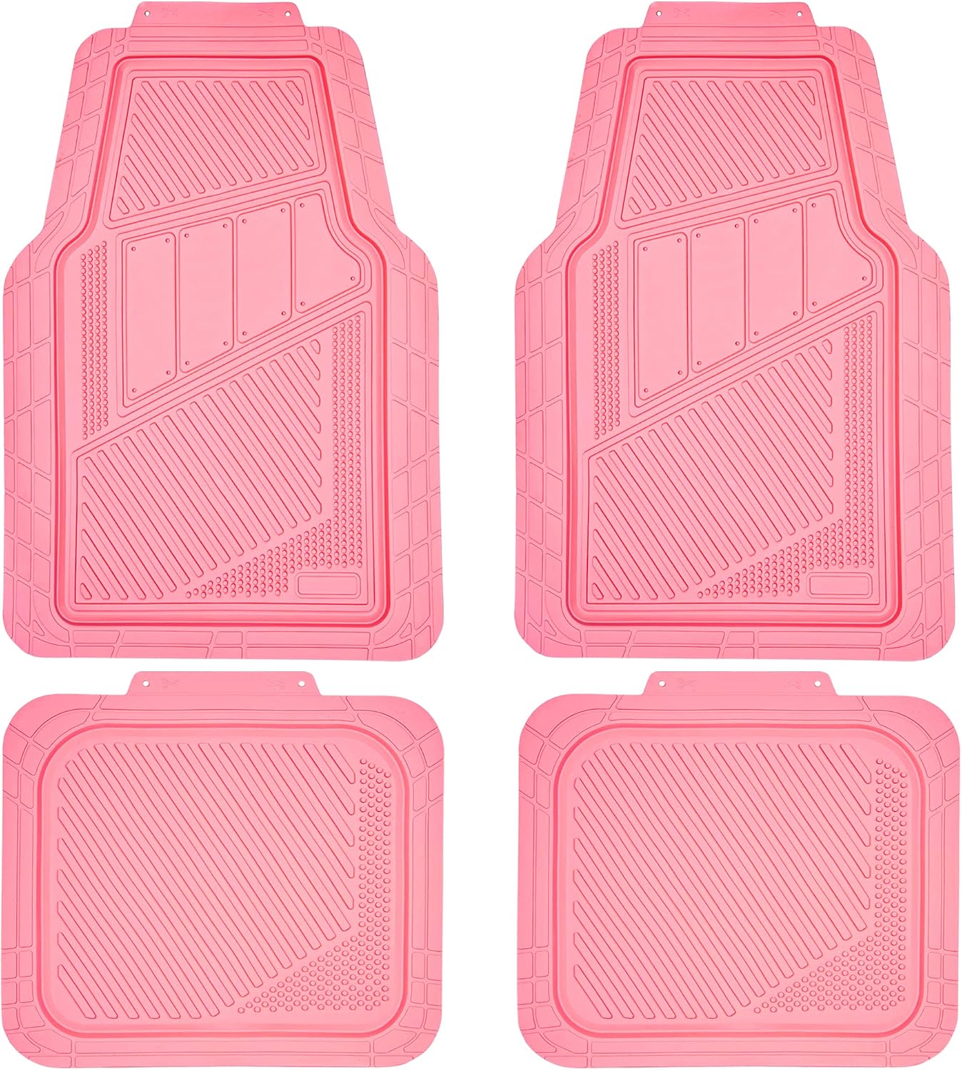 81luRenNPCL._AC_SL1500_.jpg 4-Piece Pink Rubber Car Floor Mats, All Weather - Image 1