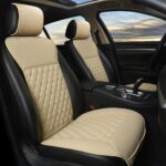Anti-Slip Diamond Pattern Car Seat Covers, Beige