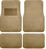 4-Piece Car Floor Mat Set with Heel Pad